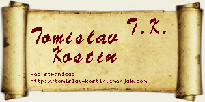 Tomislav Kostin vizit kartica